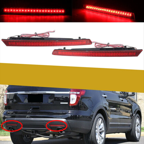 LED Rear Bumper Reflector Left & Right for Explorer 2011-2015 Brake Li 2