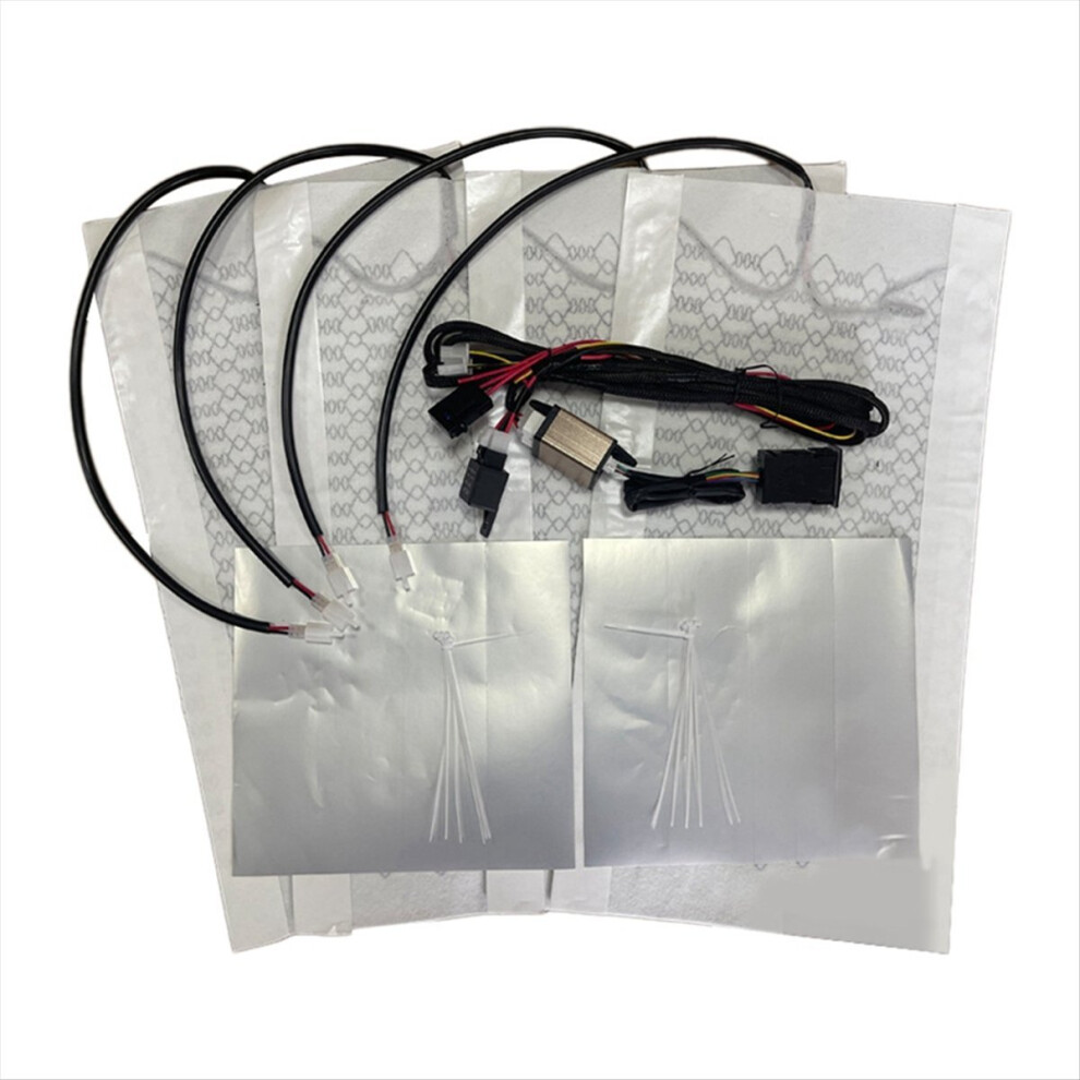 Universal Built-In Car Seat Heater Kit Fit 2 Seats 12V Carbon Fiber He 4852261879361