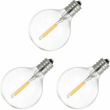 Becuri LED G40, economisitoare de energie, rezistente la spargere, reglabile, strălucire caldă chihlimbar pentru iluminat exterior, perfecte pentru