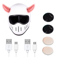 Decorazione per casco, materiale resistente, base a sgancio rapido per superfici lisce, accessori per moto per caschi che attirano l'attenzione.