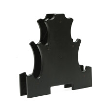 Soporte para pesas, soporte para mancuernas de alta capacidad con fácil montaje y diseño triangular, diseño estable, soporte de 3 niveles para
