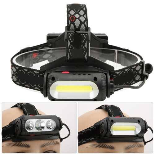 Motion Sensor Headlamp Rechargeable, Ultra Bright Waterproof LED Flashlight with Adjustable Comfortable Strap, Multiple Light Modes for Outdoor Advent 2