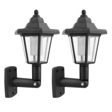 Lanterna solare da parete, luce da giardino esterna a risparmio energetico con lampada esagonale per patii e tetti (induzione automatica, decorativa)