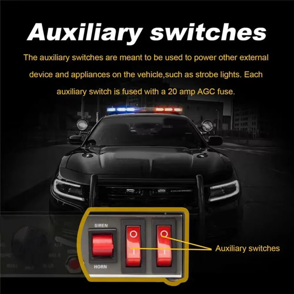 200W 9 Sound Loud Warning Alarm Police Fire Siren Horn Pa Speaker Mic 4852261882910