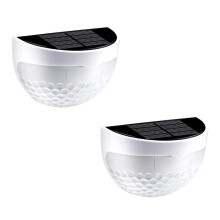 Luci solari per recinzione, bianche, impermeabili, illuminazione decorativa per esterni a risparmio energetico, facili da installare, con accensione