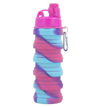 Equipamento de Exploração: Garrafas de Água Dobráveis, Garrafa de Água Portátil para Viagem e Caminhadas com Silicone Livre de BPA à Prova de