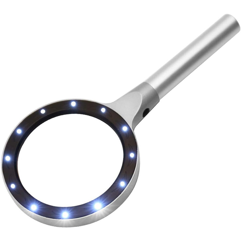 Light Magnifying Glass, Bright Led For Clear Vision, Weight Design For Easy Portability, Eco-Friendly And Energy-Efficient Reading Aid For Variou