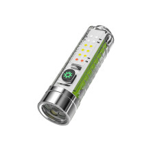 Torcia portachiavi ricaricabile, mini luce compatta con luci laterali, LED luminoso da 1000 lumen, emergenza EDC per escursionismo, attività