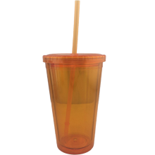 Child-Sized Reusable Acrylic Tumbler with Stylish Design, Double Wall Cups Keeps Beverages Fresh, BPA-Free Material Ensures Safety, Leak-Proof Lid for