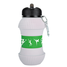 Collapsible Water Bottle For Active Lifestyles, Food Grade Silicone Carrying Clip, Foldable Portable Leakproof Spillproof Sports Gift