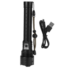 Torcia LED ricaricabile XHP70.2, torcia tattica impermeabile, power bank con uscita USB, luce multimodale zoomabile per alpinismo ed escursionismo (I