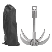 Klappbarer Greifhaken, multifunktionaler Edelstahlhaken für Bergsteigen, Outdoor-Camping, robustes Klettergerät, rutschfeste Säge.