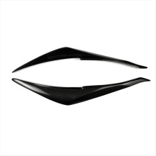 Car Front Headlight Eyebrow Head Light Eyelid Carbon Fiber Trim for Fi