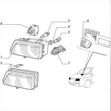 Car Headlight Range Adjustment Control Regulator Motor 6224C0 96321622