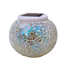 Solar-Powered Garden Art, Versatile Usage For Creative Decoration Of Gardens Doorways, Rechargeable Solar Lamp With Mosaic Glass Outdoor Statue Light,