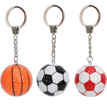 Football Keychains Soccer Ball Design Sturdy Metal Keyring High Quality Material Versatile Accessory For Sports Fans Ideal Gifts Durable Construction