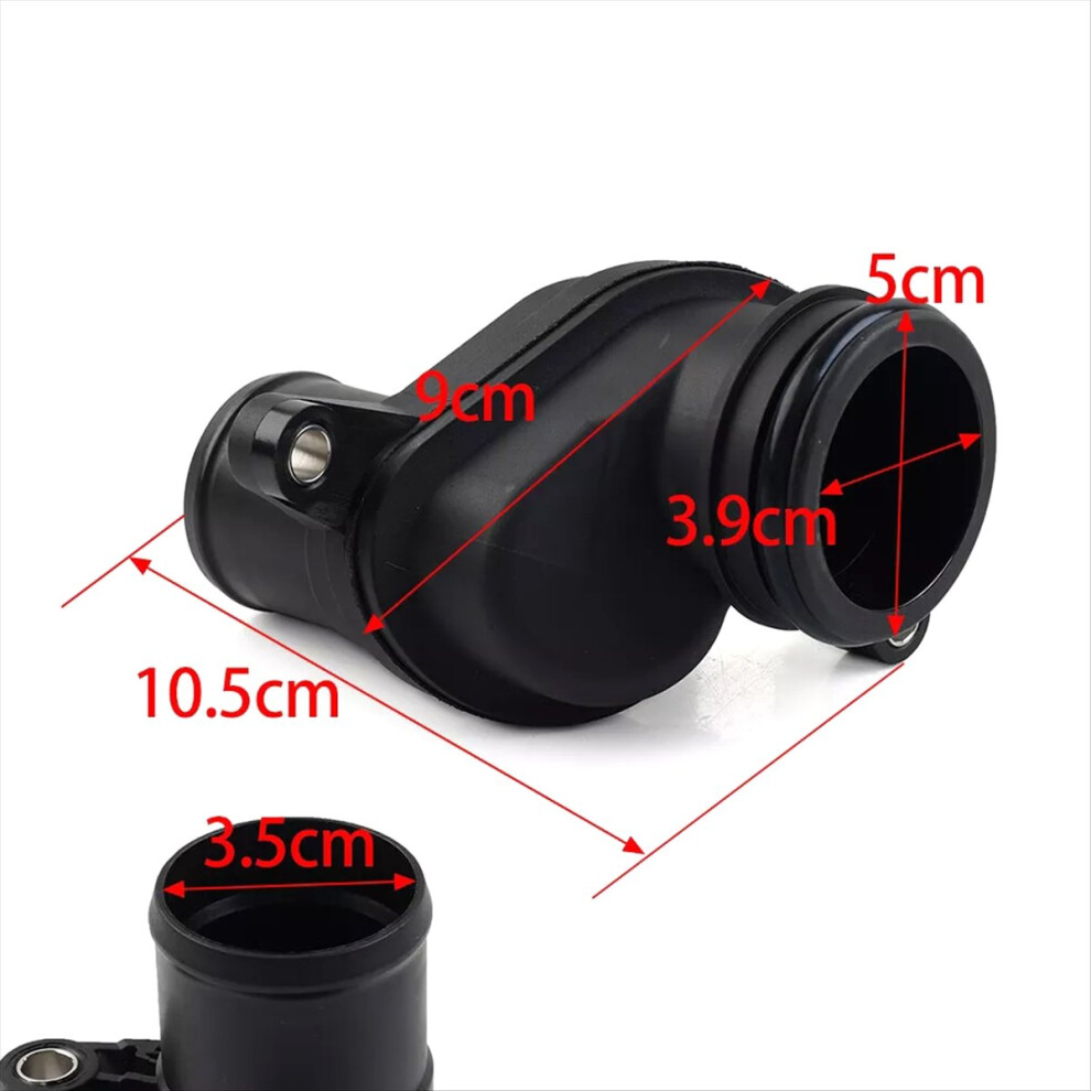 Car Engine Thermostat Water Pump Outlet Connector Tube Pipe 1316063 Fo Black 4852261883146