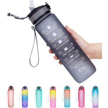 Inspiring Hydration Companion, Motivational Water Bottle, Leakproof Design With Safety Lock On Flip Cover For Easy One-Handed Operation, Convenient Si