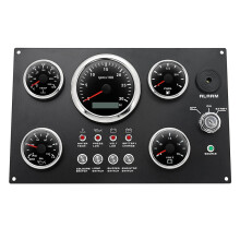 LED Gauge Set with Instrument Switch Panel Water Temp++Oil +Voltmeter+