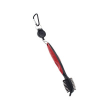 Pulitore per scanalature di mazze da golf con moschettone in alluminio retrattile con zip-line, design ergonomico, comodo, facile da usare e