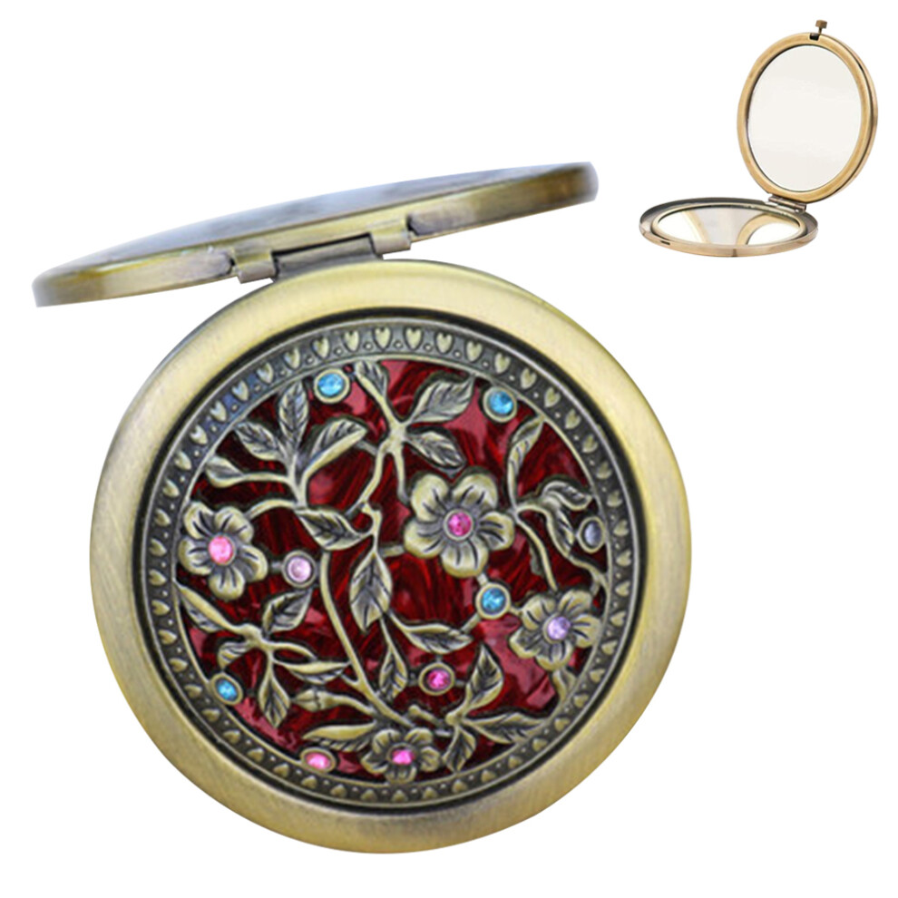 Vintage Compact Mirror, Elegant Design, Perfect For Makeup Touch-Ups Anywhere