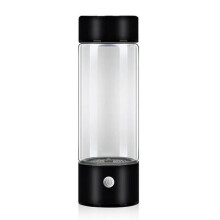 Hydrogen Rich Water Cup, Ion Membrane System with SPE/PEM Generator and Food-Grade Borosilicate Glass, Portable Hydrogen Dispenser Rechargeable Home O