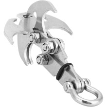 Stainless Steel Multifunctional Grappling Hook, Tactical Emergency Key Chains for Safe and Secure Outdoor Activities