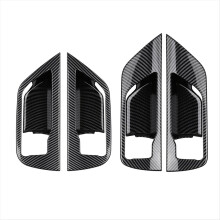 Car Inner Pull Handle Trim Frame Sticker Door Bowl Panel Cover Carbon