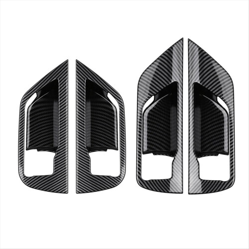 Car Inner Pull Handle Trim Frame Sticker Door Bowl Panel Cover Carbon 1