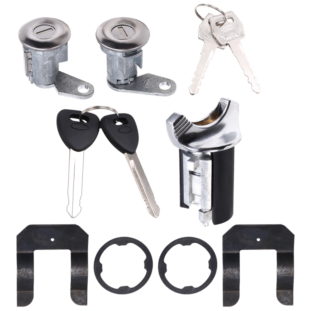 Car Ignition Lock Cylinder Set Door Latch With Keys For 1980-1991 4852261821339