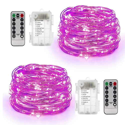 Micro LED String Lights, Waterproof for Plant Arrangements and Patio Decor, USB Plug and Timer Feature (16ft, 50 LEDs)