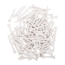 Golftees med lav modstandsdygtighed. Hårdttræstees, naturlige trætees designet til at reducere sidespin og friktion. Præcisionsfræsede