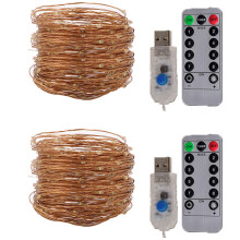 Luzes de fada branco quente, versáteis, com 5 metros de comprimento, 50 LEDs, fio de cobre, para uso decorativo em ambientes internos e externos.