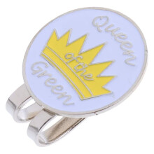 Witziger, einzigartiger Golfballmarker mit magnetischem Hutclip, originellem Musterdesign, geprägtem Metall, robustem und langlebigem