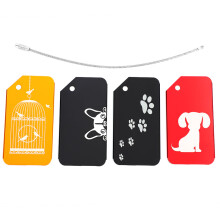 Luggage Tags For Your Travels, 4 Pack Brightly Colored Aluminium Alloy Suitcase Tags, Luggage Identification Strong and Sturdy With Privacy Protection