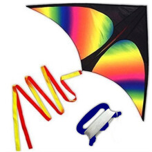 Pipa de praia com cores vibrantes e design clássico para destacar na praia. Fácil de empinar com hastes de suporte dobráveis. Um item