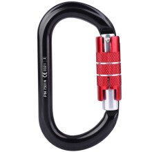 Lightweight D Shape Screw Locking Carabiner, Versatile Applications Including Professional Rock Climbing, With Wide Opening Gate And Strong Tensile St
