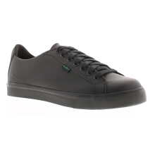 (UK 6) Kickers Youth Black Leather Tovni Lacer Trainers