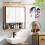 Homcom (Brown) HOMCOM Industrial Bathroom Cabinet with 2 Mirrored Doors Open Shelf 4