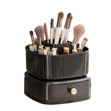 Handy Rotating Makeup Organizer Brush Holder with Drawer-4