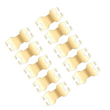 Étiquette pendentif pour collier de chien, 10 pièces, plaque-Or