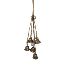 Iron Wind Chimes Outdoor Hang Pendants Lucky Wind Bells Decor-B