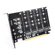 M.2 NVMe naar PCIe X16 adapterconverterkaart met 4 poorten, uitbreiding voor 2230