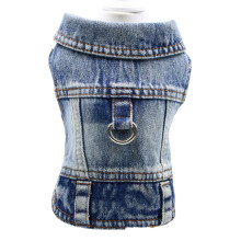 Petit chien gilet printemps automnes vêtements pour-Bleu XS
