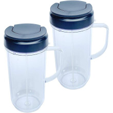 Revolutionize Your Blending Experience, 22oz Stainless Steel & Food Grade PP Magic Bullet Blender Cups with To-Go Lid, Dishwasher Safe & Portable