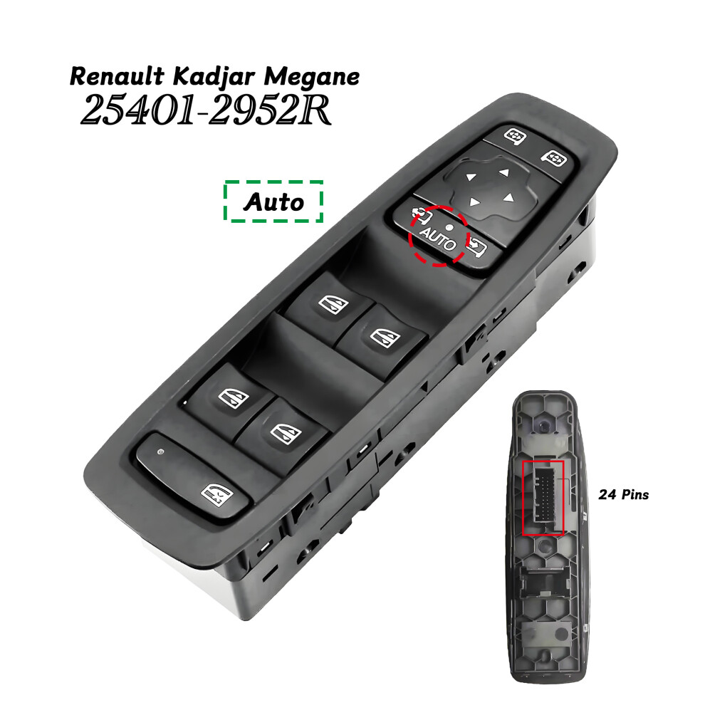 25401-2952R With Auto Car Power Window Master Control Switch Lifter Button For Renault Kadjar 2015-2022,Megane 4 Lv 6935159173036