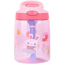 Adventure-Ready Water Bottle, Reusable For Kids With Leak-Proof Design And Flexible Carry Handle, Durable Tritan Plastic Promises Longevity In School