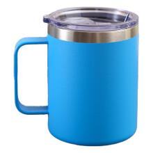 Stainless Steel Travel Mug, Double Wall Vacuum Insulation Leak-Resistant, Powder Coated Finish for Non-Sweat Design, Portable Gift for Occasions