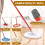 Spin Mop Handle Replacement, 4Section Adjustable Pole 28.554.5 inch, EasyWring Turbo Smart 2