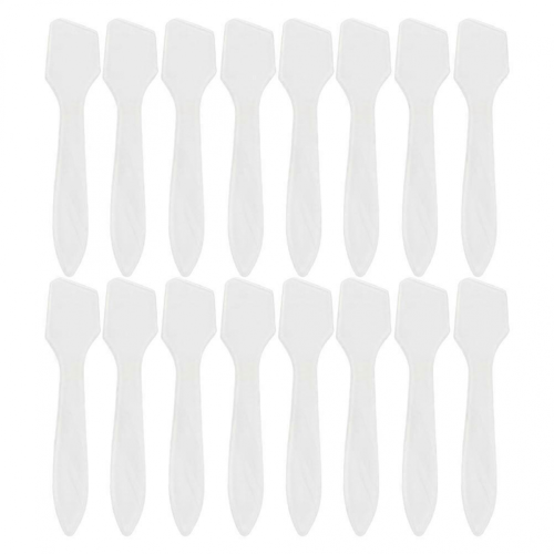 Spatola cosmetica bianca in plastica per creme viso, 100 pezzi